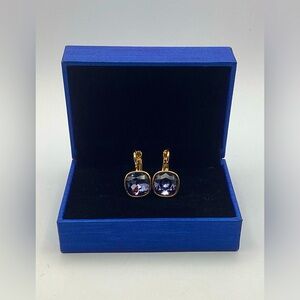 EVEVIC Blue Crystal Earrings